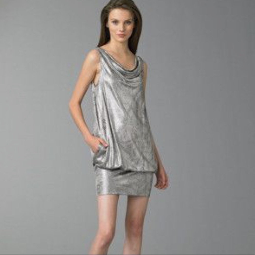 Diane Von Furstenberg Merc Silver Dress